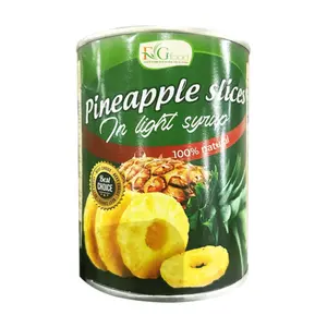 Dứa Khoanh Đóng Hộp, Pineapple Rings in Light Syrup (565g) - F&G FOOD